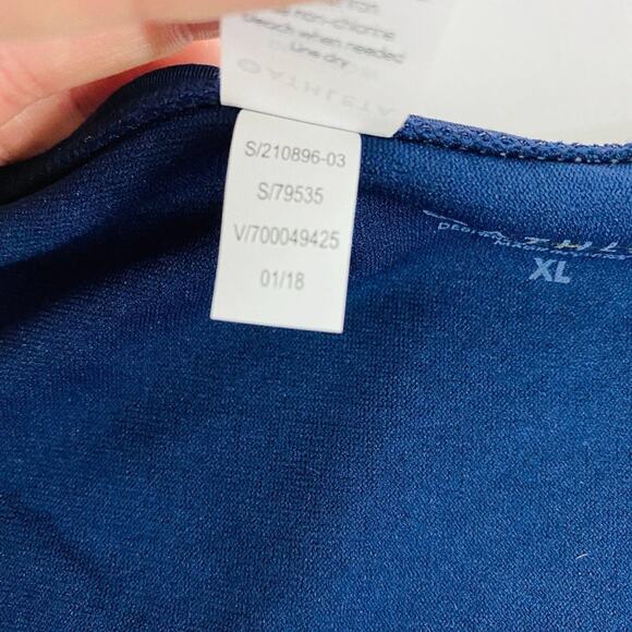 Athleta Womens Blue Aqualuxe Ladder Front Medium Tide Bottom Bikini Xlarge - Picture 5 of 7